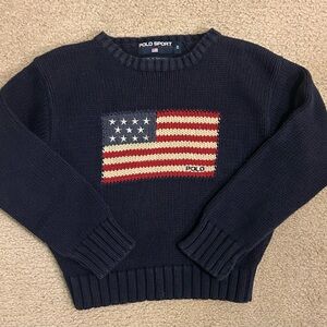 Vintage Polo Sport Ralph Lauren Original Flag Sweater
100% Cotton kids sz 6 Blue